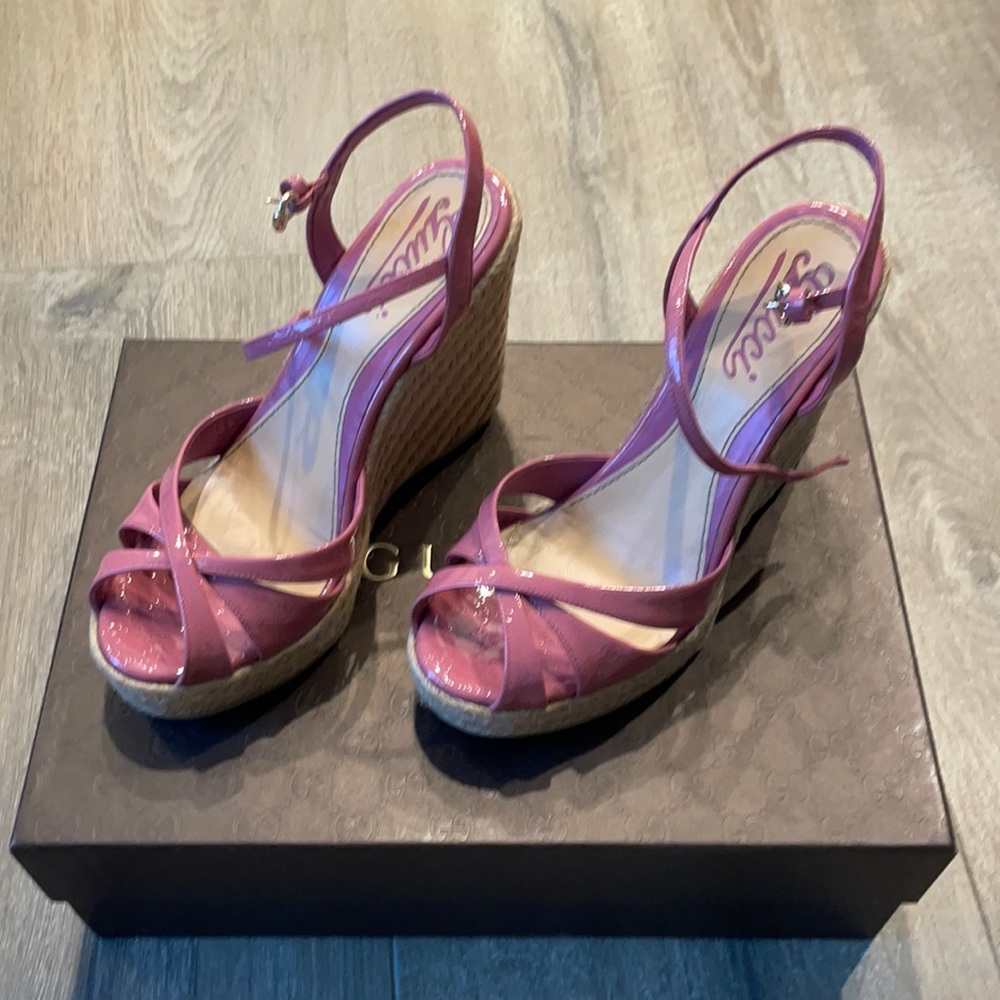 Gucci Vernice microguccissima espadrilles